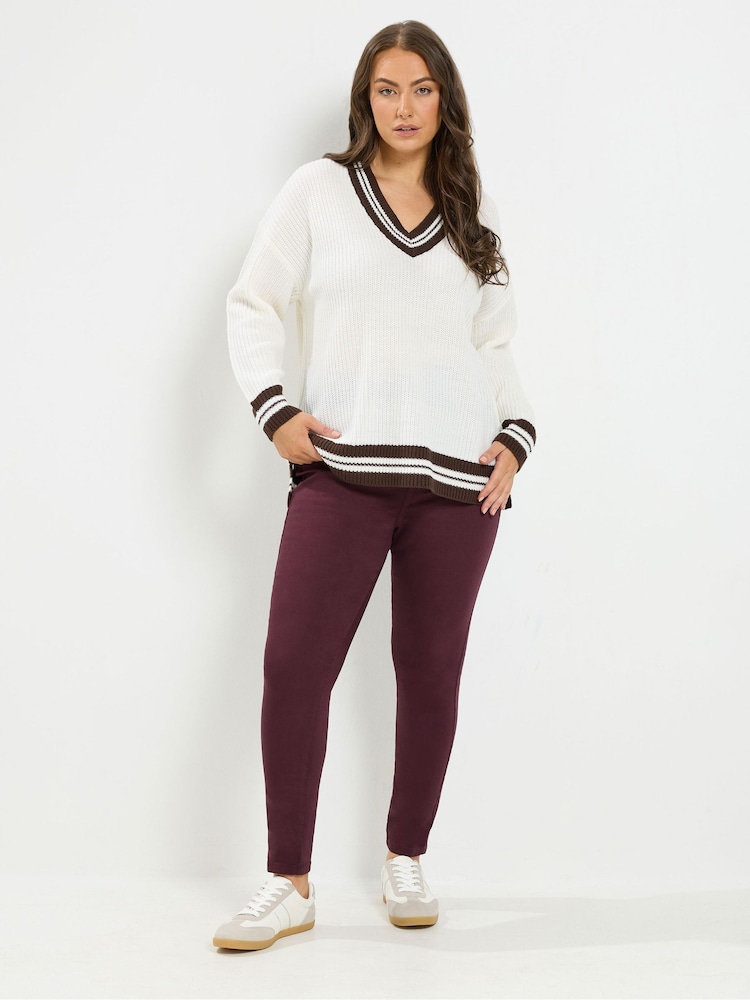 Қызыл - Yours Curve Grace Jeggings - 6суретінің 2 суреті