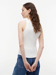 Tommy Jeans Natural Logo Ribbed Slim Tank Top - Image 2 of 5