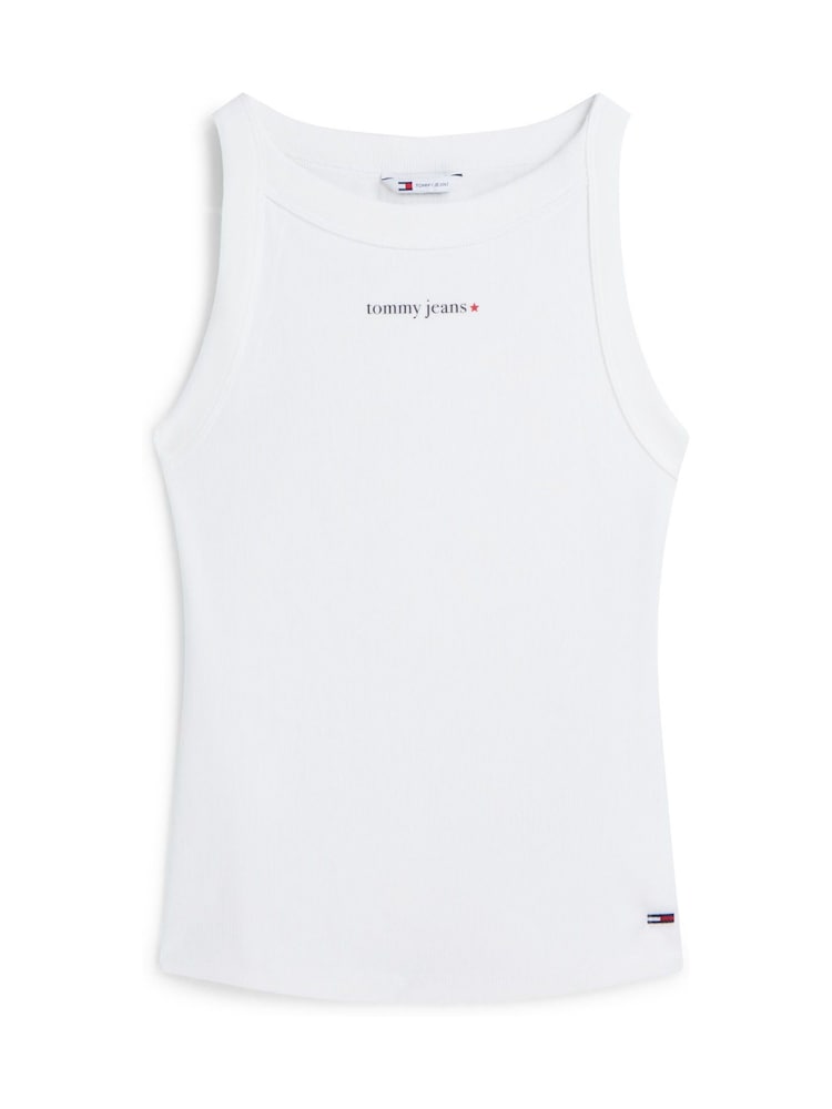 Tommy Jeans Natural Logo Ribbed Slim Tank Top - Image 5 of 5