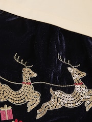 Monsoon Blue Christmas Top & Velour Pinafore Dress Set - Image 3 of 3