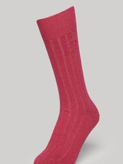 Superdry Blue Organic Cotton Unisex Core Rib Crew Socks 3 Pack - Image 1 of 5