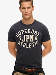 Superdry Navy Blue 100% Cotton Vintage Athletic Short Sleeve T-Shirt - Image 1 of 6