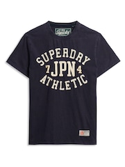 Superdry Navy Blue 100% Cotton Vintage Athletic Short Sleeve T-Shirt - Image 4 of 6
