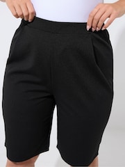 Yours Curve Black Limited Formal Jorts - Image 4 of 6