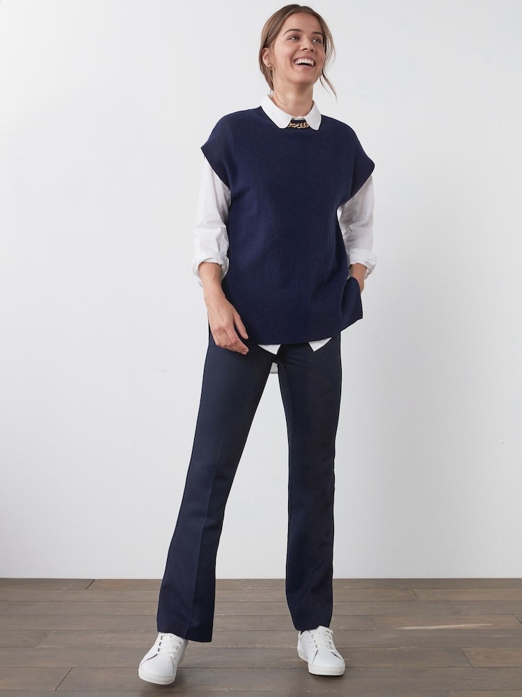 Navy Boot Cut Trousers - Image 3 of 5