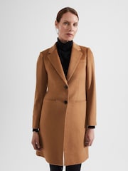 Hobbs Brown Petite Tilda Coat - Image 1 of 4