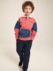 Joules Boys' Try Red Rugby Sweatshirt - Image 1 of 12