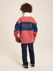 Joules Boys' Try Red Rugby Sweatshirt - Image 2 of 12