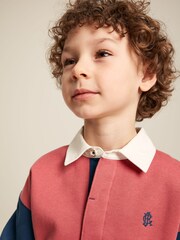 Joules Boys' Try Red Rugby Sweatshirt - Image 6 of 12