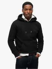 Superdry Black Essential Slim Fit Logo Hoodie - Image 1 of 1
