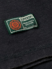 Superdry Black 100% Cotton Athletic Long Sleeve Top - Image 6 of 6
