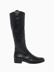 Gabor Black Brook Calf Fit Leather Long Leg Boots - Image 1 of 5