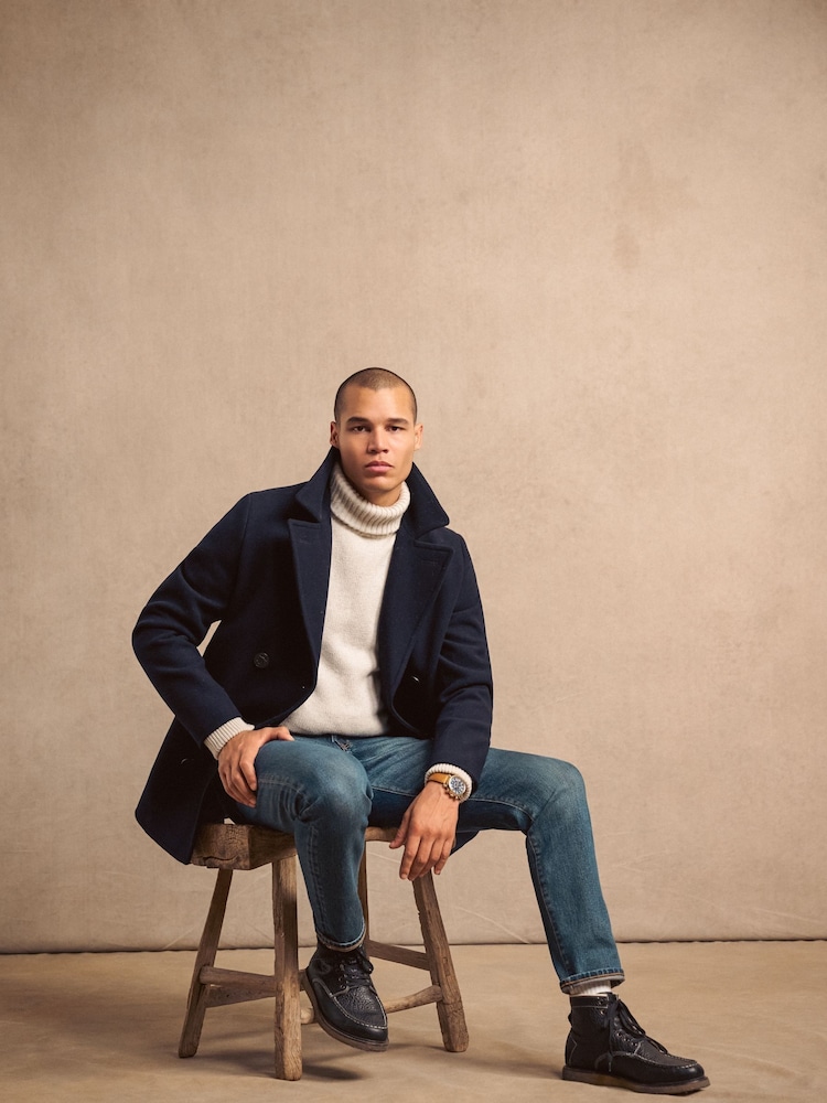Superdry Blue The Merchant Store - Town Coat - Image 2 of 11