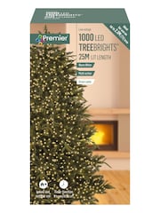 Premier Decorations Ltd White 1000 LED Tree Brights 25m Christmas Lights with Timer - Image 4 of 4