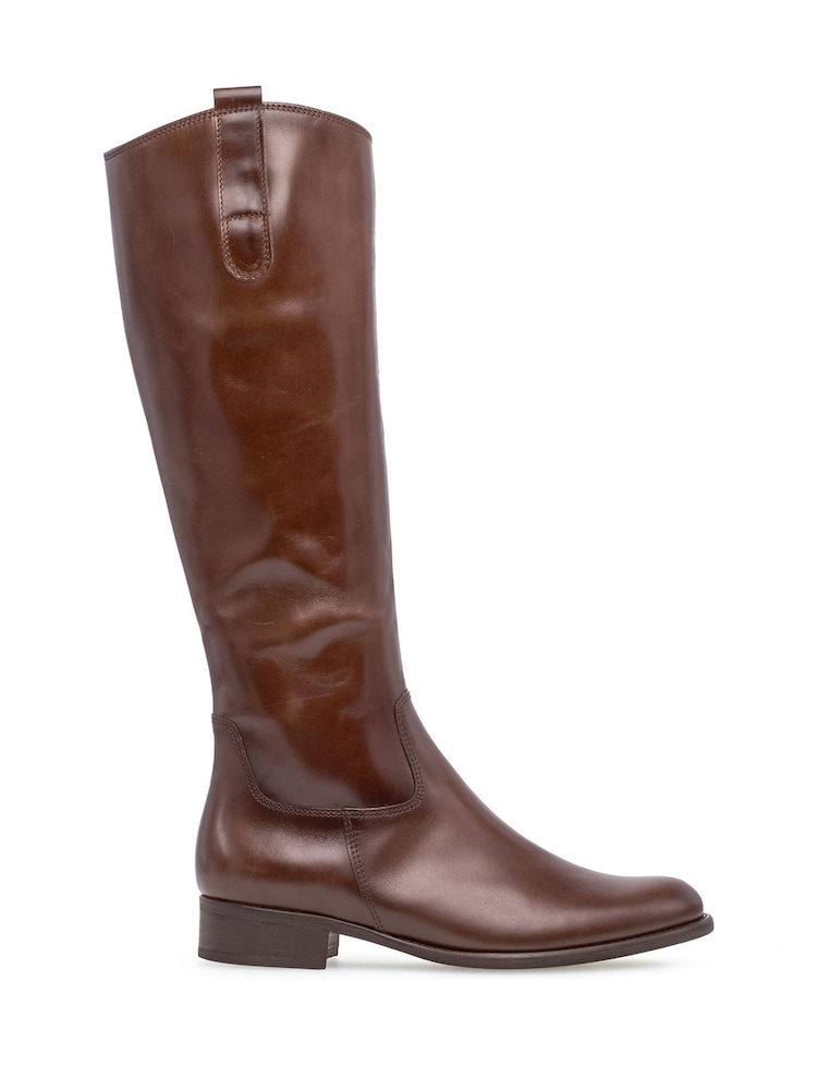 Gabor Brook Espresso Leather Knee Length Fashion Boots - Image 1 of 5 Gabor Brook Espresso Leather Knee Length Fashion Boots - Image 1 of 5