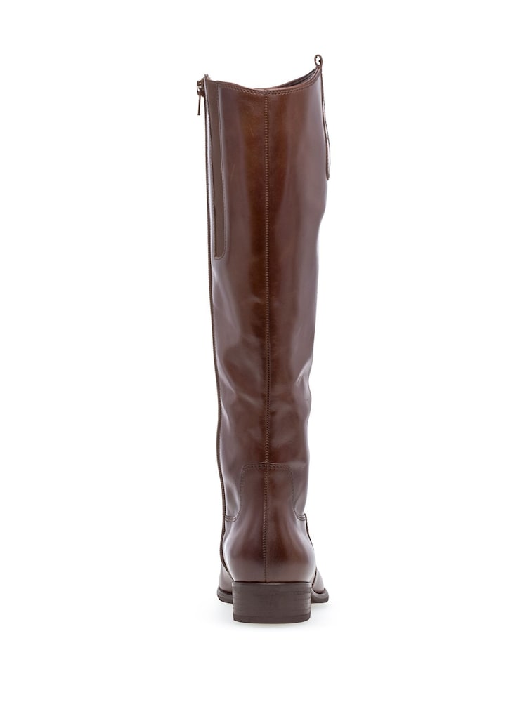 Gabor Brook Espresso Leather Knee Length Fashion Boots - Image 2 of 5