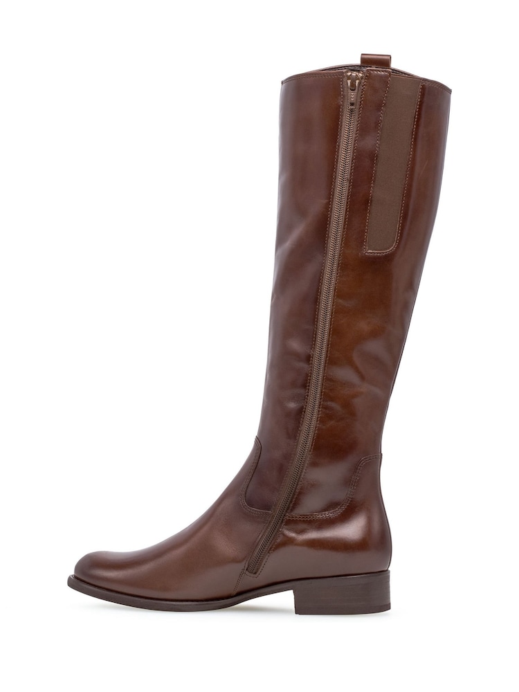 Gabor Brook Espresso Leather Knee Length Fashion Boots - Image 5 of 5 Gabor Brook Espresso Leather Knee Length Fashion Boots - Image 5 of 5