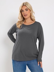 Yours Curve Green Long Sleeve Core T-Shirts 3 Pack - Image 2 of 9