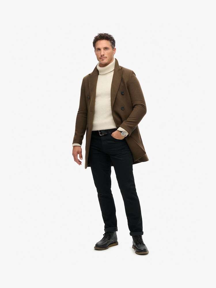 Superdry Olive Green The Merchant Store - Town Coat - Image 2 of 7