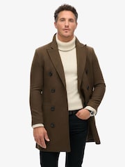 Superdry Olive Green The Merchant Store - Town Coat - Image 3 of 7