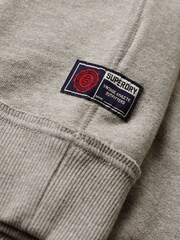 Superdry Grey Vintage Athletic Henley 100% Cotton Jumper - Image 2 of 5