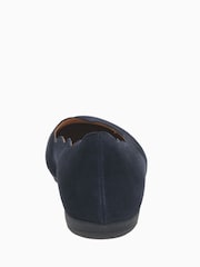 Gabor Wide Fit Blue Resist Atlantik Suede Ballerina Pumps - Image 4 of 4