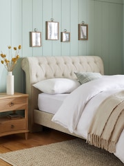 Soft Texture Light Natural Ellington Upholstered Headboard - Image 1 of 6