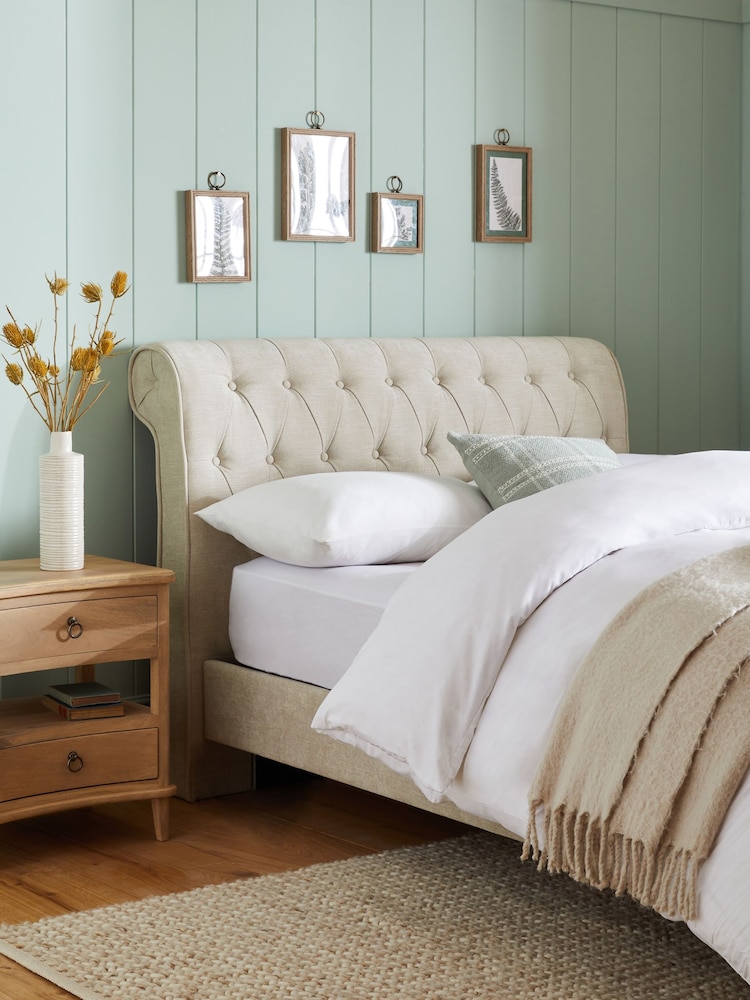 Soft Texture Light Natural Ellington Upholstered Headboard - Image 1 of 6