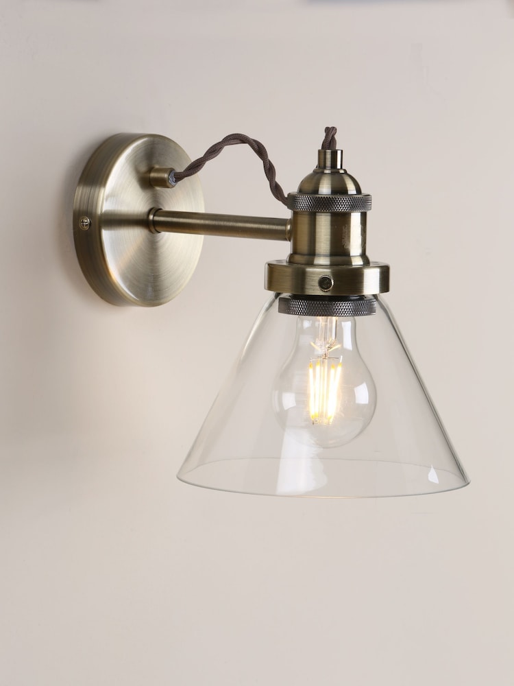 Laura Ashley Brass Isaac Wall Light - Image 1 of 6