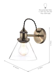 Laura Ashley Brass Isaac Wall Light - Image 6 of 6