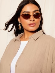 Nude - Curves Like These Oversize-Hemd in Leinenoptik - Bild 4 von 4