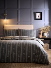 Dreams & Drapes Grey Connolly Check 100% Cotton Reversible Duvet Cover and Pillowcase Set - Image 4 of 4