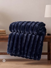 Deyongs Navy Alnwick Throw - Image 1 of 3