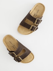 Chocolate Brown Slip-On Corkbed Sandals - Image 7 of 9