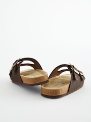 Chocolate Brown Slip-On Corkbed Sandals - Image 9 of 9