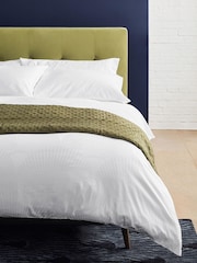 Swoon White 250 Thread Count 100% Cotton Charleston Duvet Cover and Pillowcase Set - Image 1 of 4