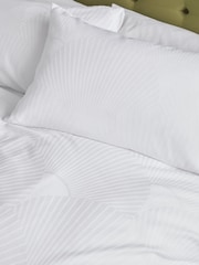 Swoon White 250 Thread Count 100% Cotton Charleston Duvet Cover and Pillowcase Set - Image 2 of 4
