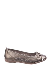 Fleet & Foster Gold Lagune Flat Ballerina Shoes - Image 1 of 4