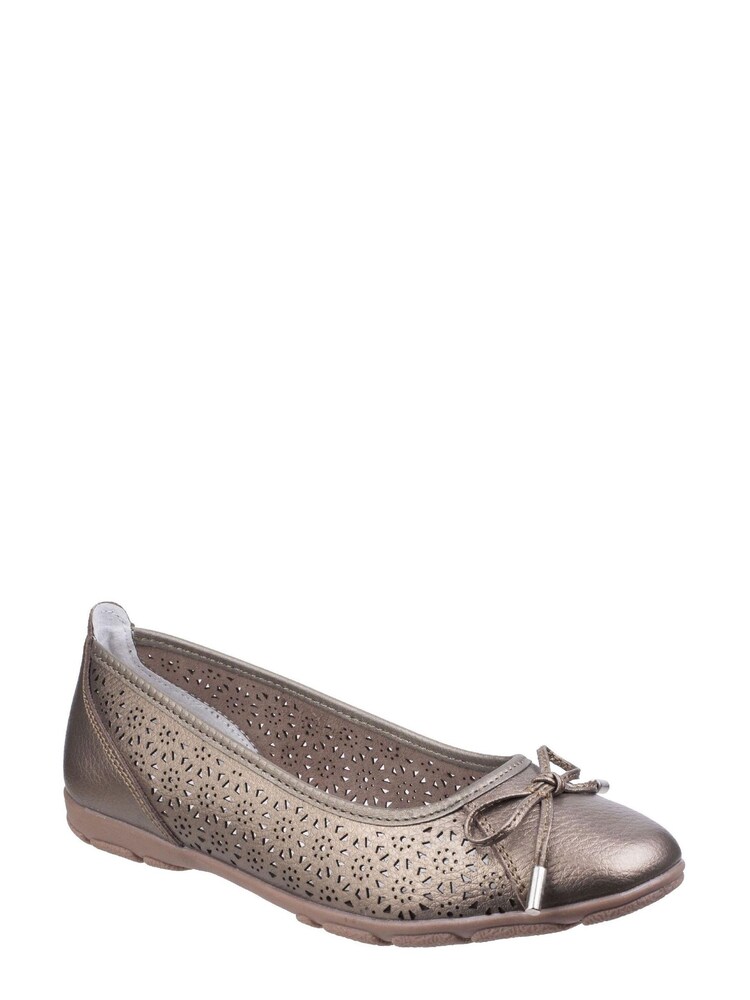 Fleet & Foster Gold Lagune Flat Ballerina Shoes - Image 2 of 4