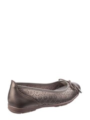 Fleet & Foster Gold Lagune Flat Ballerina Shoes - Image 3 of 4