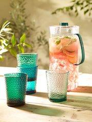 Teal Claro Plastic Picnic Drinkware Jug and Tumbler Set - Image 1 of 5