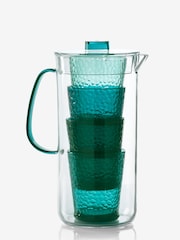 Teal Claro Plastic Picnic Drinkware Jug and Tumbler Set - Image 5 of 5