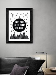 East End Prints Black To The Moon Print - Image 2 of 3