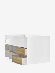 White/Wood Effect Parker Kids Storage Cabin Bed Frame - Image 6 of 6