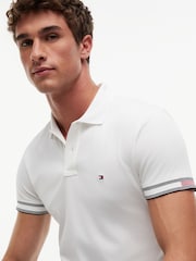 Blanc - Polo Tommy Hilfiger Coupe ajustée en coton fluide - Image 4 de 5