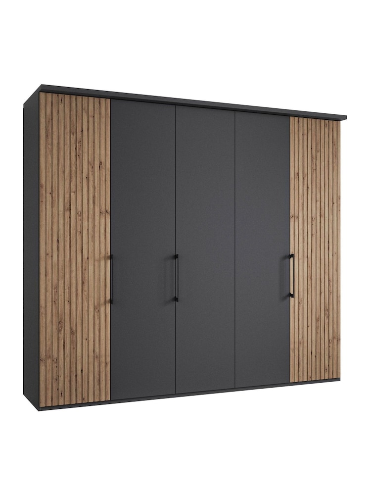 Wiemann Graphite Daytona Matt Wardrobe Wardrobe - Image 2 of 4