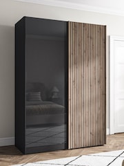 Wiemann Graphite Daytona Glass Wardrobe - Image 1 of 4