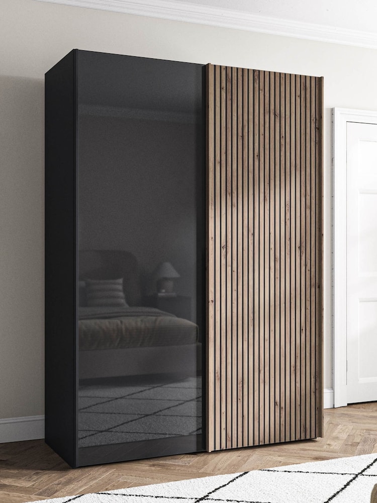 Wiemann Graphite Daytona Glass Wardrobe - Image 1 of 4