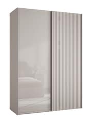 Wiemann Pebble Grey Daytona Glass Wardrobe - Image 2 of 4