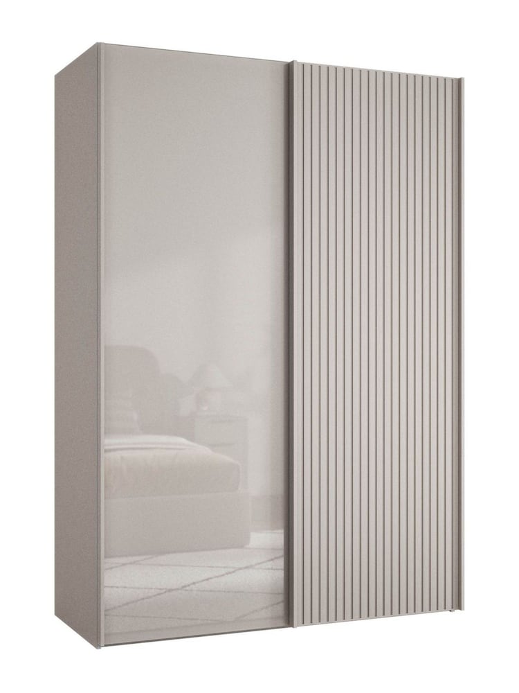 Wiemann Pebble Grey Daytona Glass Wardrobe - Image 2 of 4